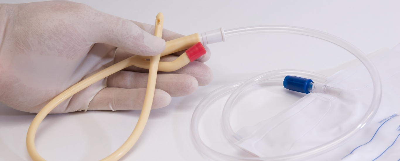 Romsons Foley Trac 2 Way Foley Balloon Catheter, 14FG, Soft Plastic & Rubber Tube