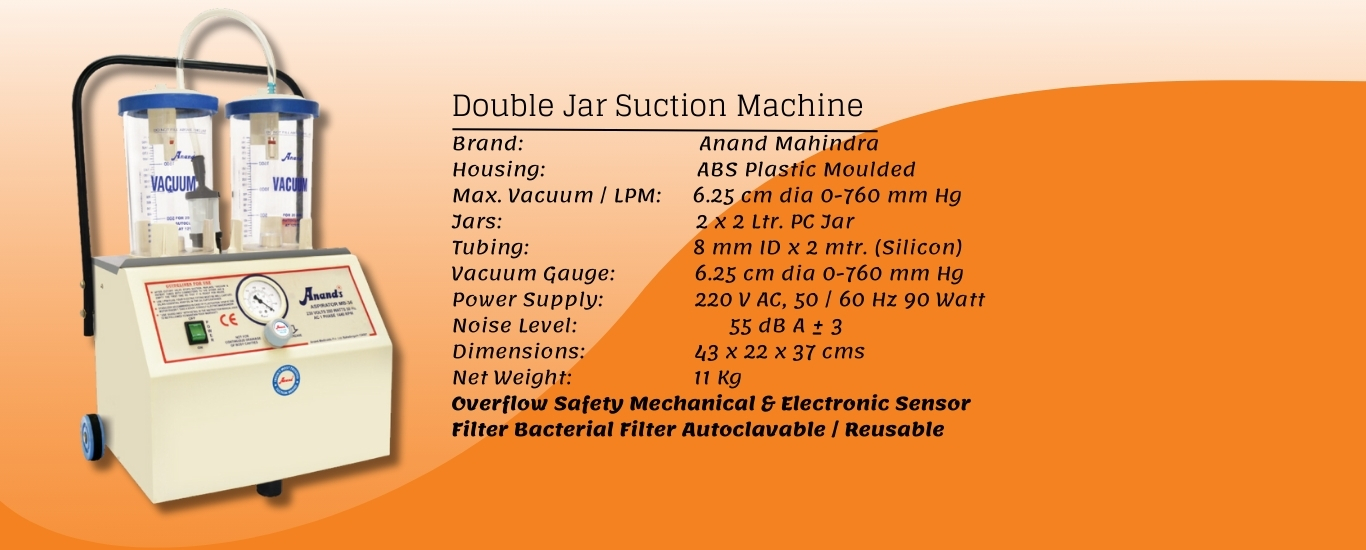 Double Jar Suction Machine