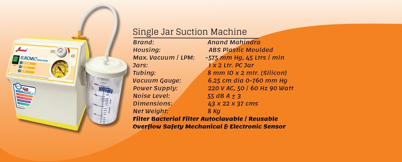 Single Jar Suction Machine